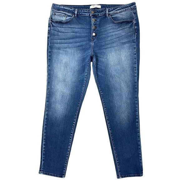 KANCAN Hi Rise Four button skinny Jeans Womens size 36 - Picture 1 of 9